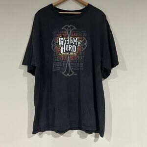 Y2K God Is My Hero And My Rock Tee Shirt